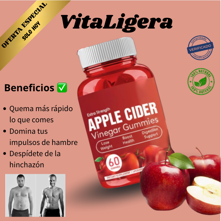 Gummies Detox de Vinagre de Manzana - El cambio que se nota.