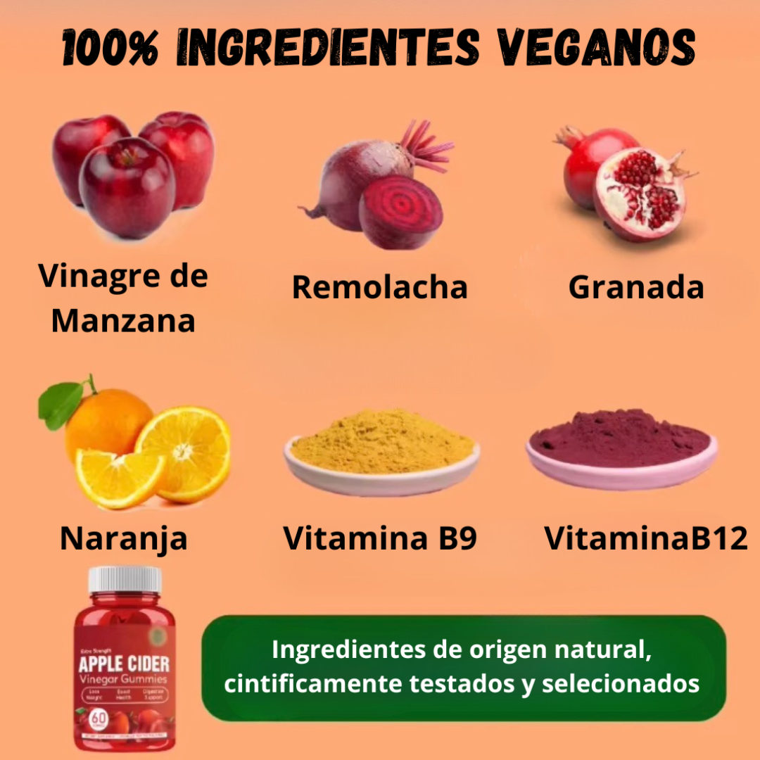 Gummies Detox de Vinagre de Manzana - El cambio que se nota.